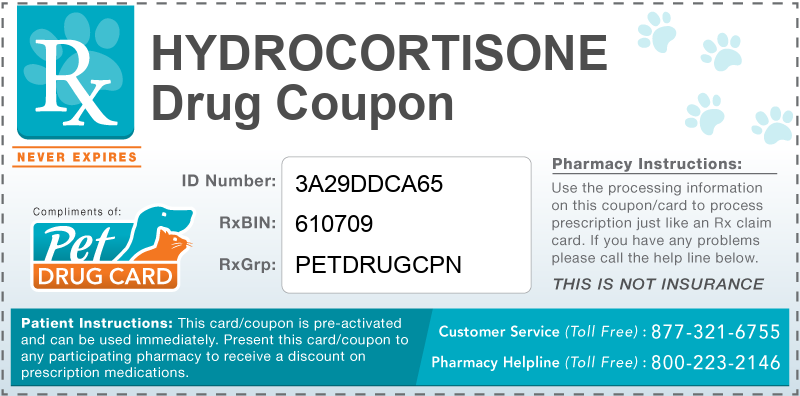 This Hydrocortisone coupon provides significant prescription savings at pharmacies nationwide