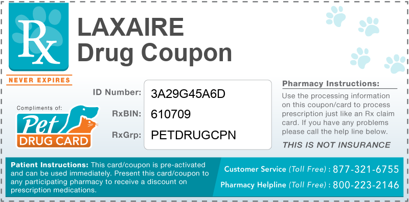 This Laxaire coupon provides significant prescription savings at pharmacies nationwide