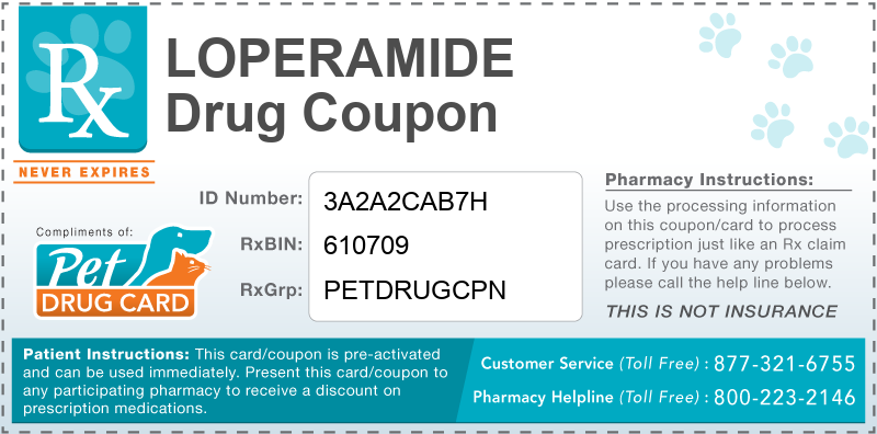 This Loperamide coupon provides significant prescription savings at pharmacies nationwide