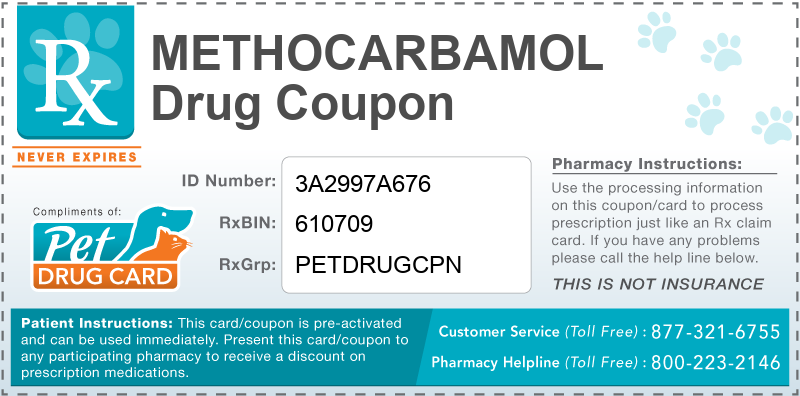 This Methocarbamol coupon provides significant prescription savings at pharmacies nationwide